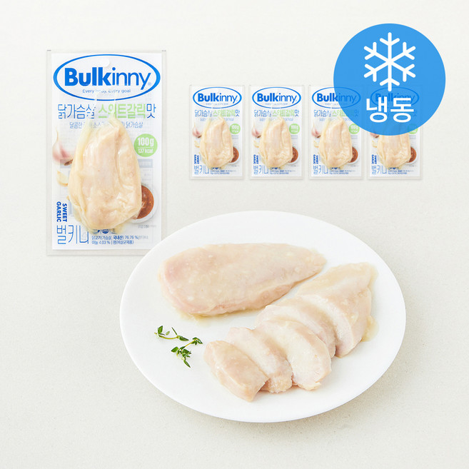 벌키니 닭가슴살 스위트갈릭맛 (냉동), 100g, 5개, 1개입