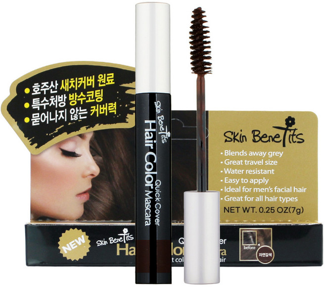 스킨베네핏 새치커버 마스카라 7g, 자연갈색, 1개