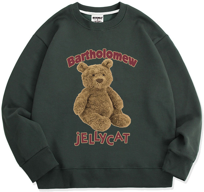 오티디 면 쮸리기모 오버핏 젤리베어 맨투맨