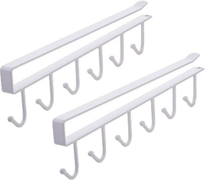 심플 모던 다용도 주방 도구걸이, 화이트, 2개
