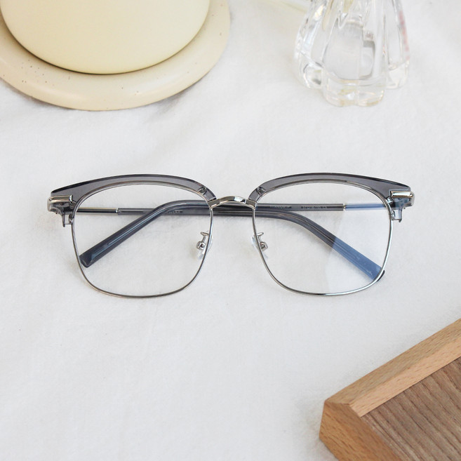 Raffident 男女通用大尺寸Oversize半框鈦金Victor眼鏡