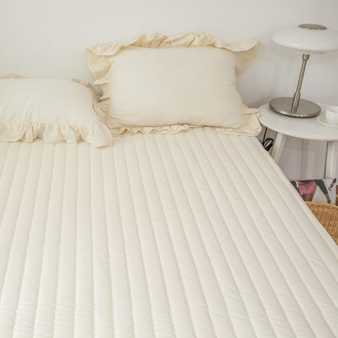 바자르 소담 순면 광목 고정밴딩 침대패드, 내추럴