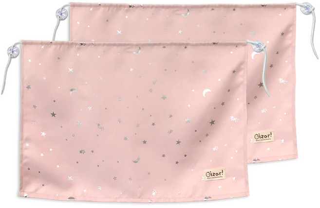 더자리 트윙클 차량용 햇빛가리개, 크림핑크, 2개