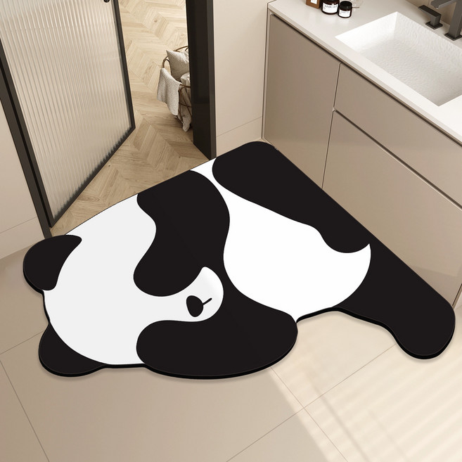 XTER U型乾式浴室廚房多用途珪藻土地墊 可愛H, 混合色