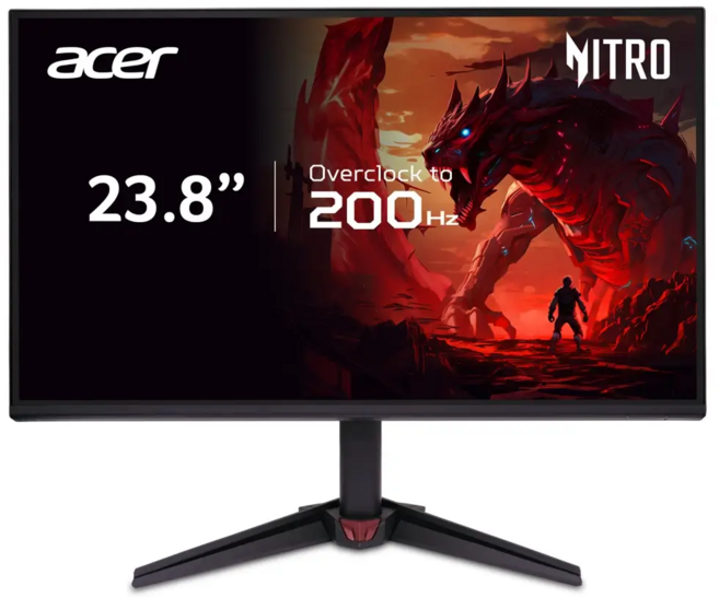 acer 宏碁 Nitro 23.8" 電競 顯示器 IPS FHD 165Hz 黑色 VG240Y S6
