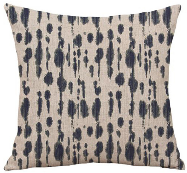 알럽홈 패턴 아트 쿠션 커버 린넨혼방