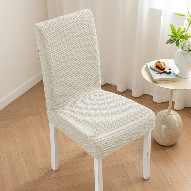 미소로운 식탁 의자커버, 아이보리, 2개