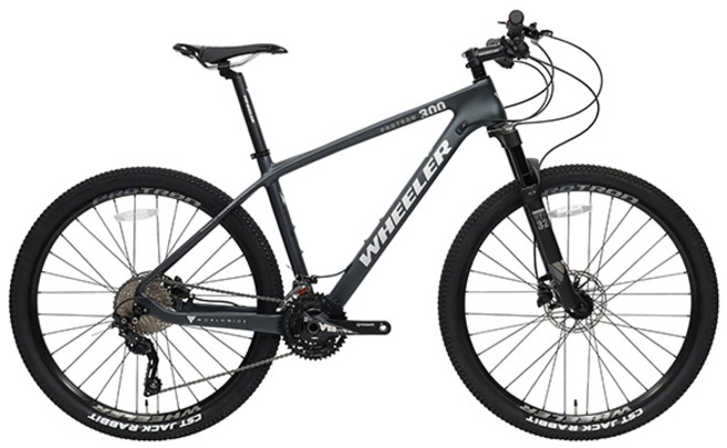 휠러 시마노 데오레 카본 MTB 자전거 프로트론300 17.5 방문설치, 그레이, 1개, 180cm