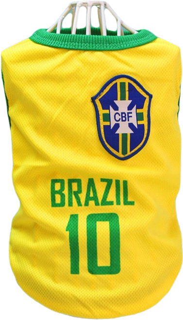 볼독 반려동물 축구복 티셔츠, 브라질, 1개