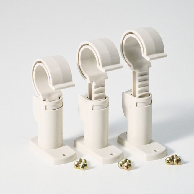 높이조절 봉브라켓 35mm x 3p + 나사 6p 세트, 아이보리