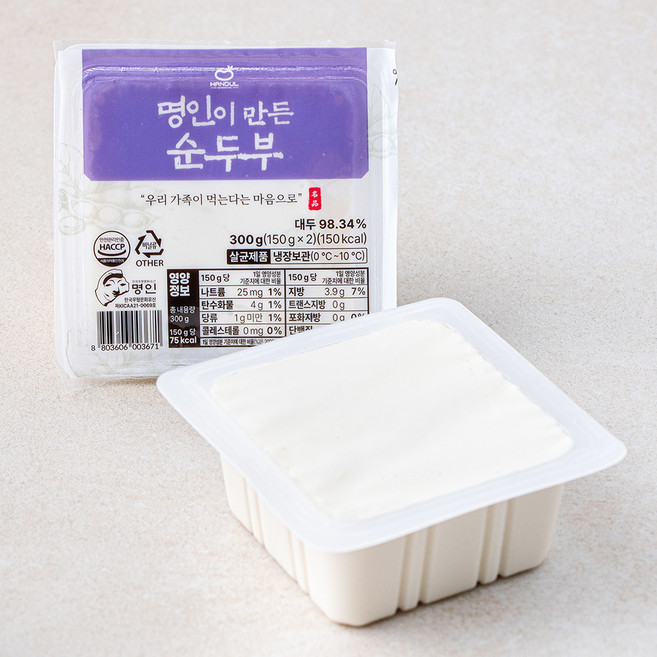 한둘 명인이 만든 순두부, 150g, 2개
