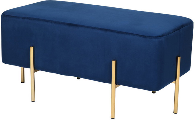 도리퍼니처 헤이즐 2인 벨벳 스툴, 네이비, 1개