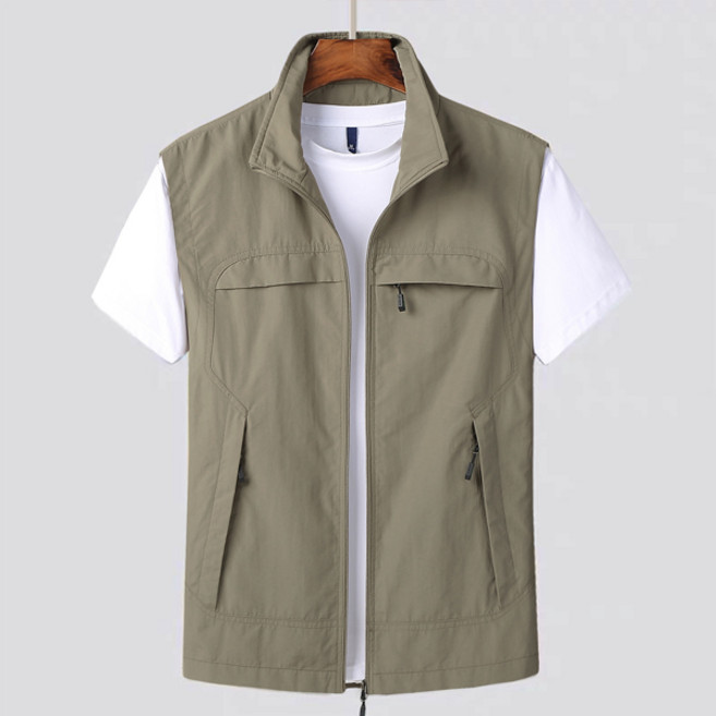 선빛 남성용 데일리 간절기 무지 포켓 수납 토젠 조끼