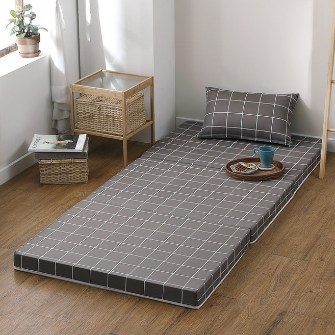 조은집 에그볼 순면 3단 접이식 매트리스 무늬커버 + HR폼 내장재 세트