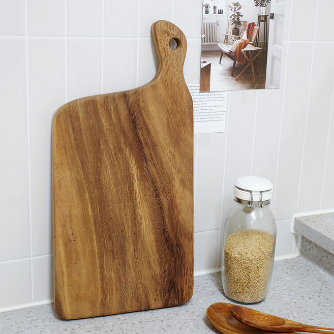 도시정원 레인트리 베이직스퀘어 원목도마, 혼합색상, 1개