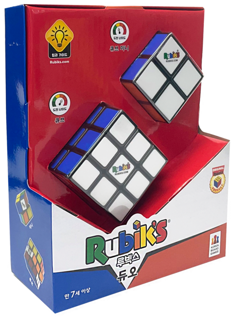루빅스 듀오 일반큐브, 혼합색상, 1개