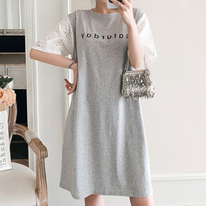 미니멀 펀칭 소매 티셔츠 임부복 임산부 원피스