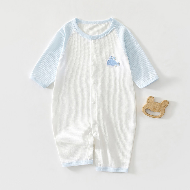 베베니즈 자수패치 순면 긴팔 우주복