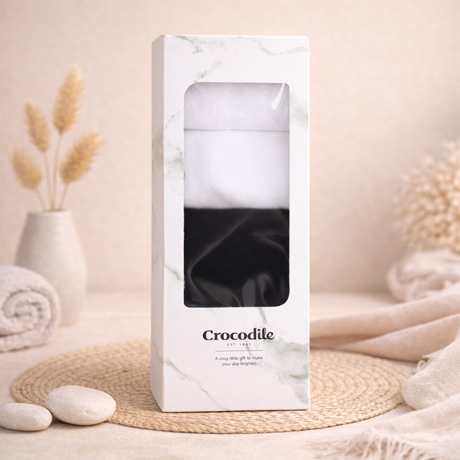 크로커다일 여성용 밴딩 무지 단목양말 5켤레 선물세트 CD286