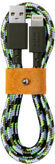 NATIVE UNION Maison Kitsuné Belts Lightning 充電線, 綠色, 1.2m