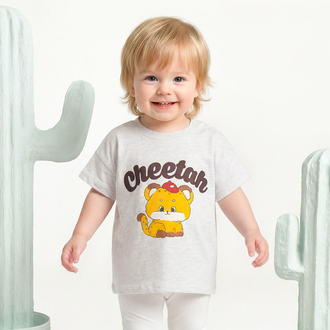 MilkBaby 신생아용 나는 용맹한 치타 티셔츠