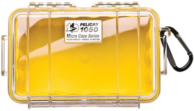 PELICAN 派力肯 公司貨 微型防水氣密箱 透明黃, 1個, 1050