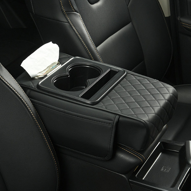 어반카 프리미엄 다용도 콘솔 메모리폼 수납쿠션, 블랙, 1개