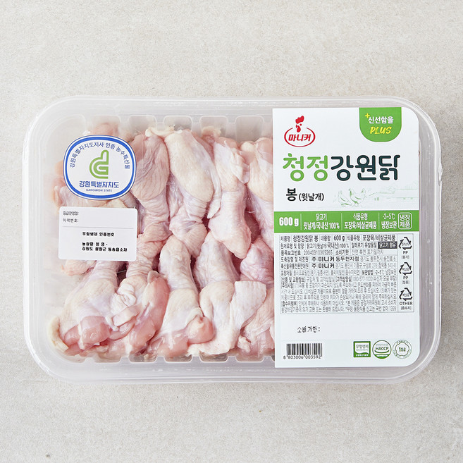 마니커 무항생제 인증 청정강원닭 봉 윗날개 (냉장), 1개, 600g
