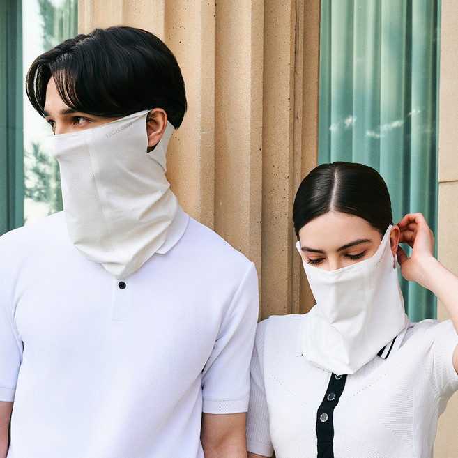 테크스킨 플렉스핏 자외선차단 골프 마스크, 화이트, 1개