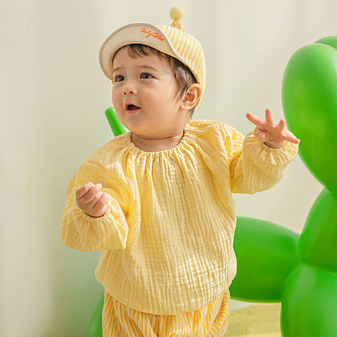 BABYBLEE 棉質紗布長袖上衣