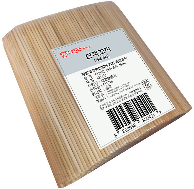 다인네 대나무 산적꼬지 15cm, 1개, 1000개입