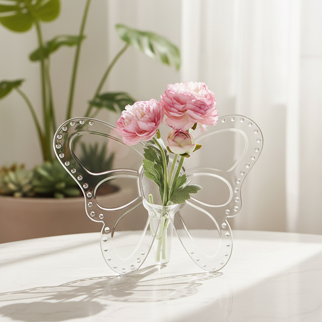 조인메이드 나비모양 미니 꽃병, 투명