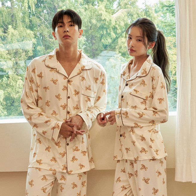 도씨 커플용 소프킨 테디 잠옷 2세트