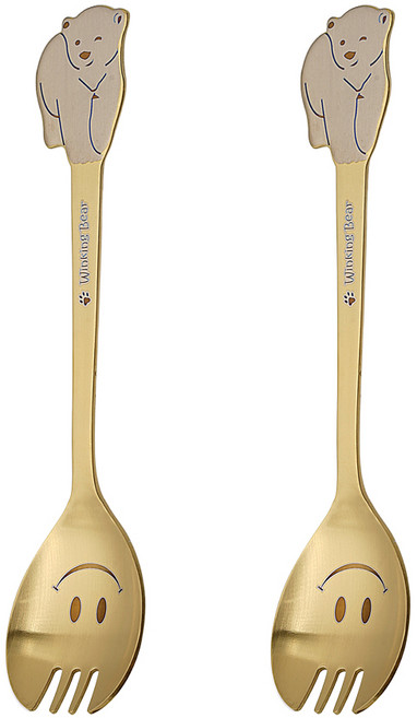 테이블아트 윙킹베어 티타늄 포카락 2p, 무광골드, 단품