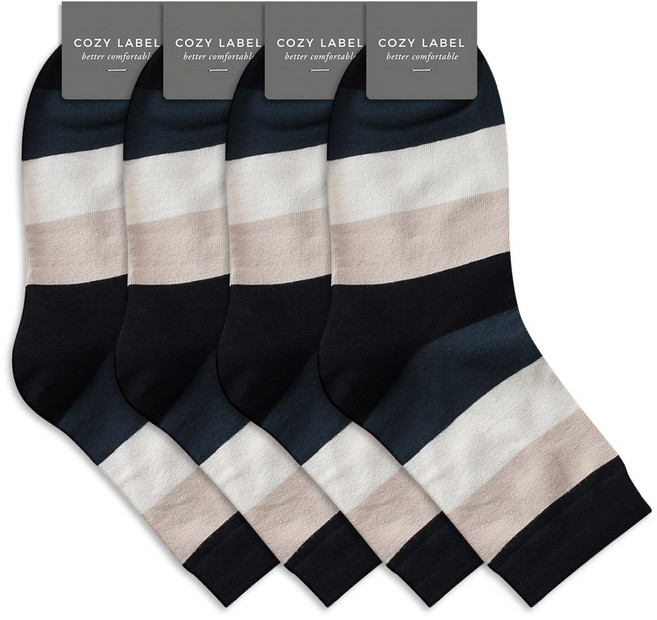 COZY LABEL 男士中領休閒襪 4 種 x 2 腳套裝