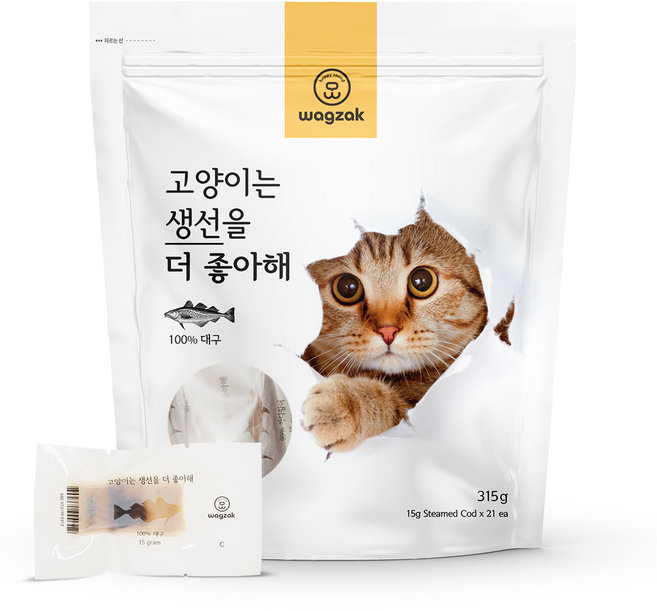 와그작 고양이는 생선을 더 좋아해 21p, 대구, 315g, 1개