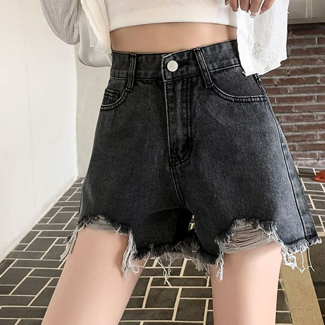 라라티나 여성용 르엘 찢어진 데님 빈티지 반바지