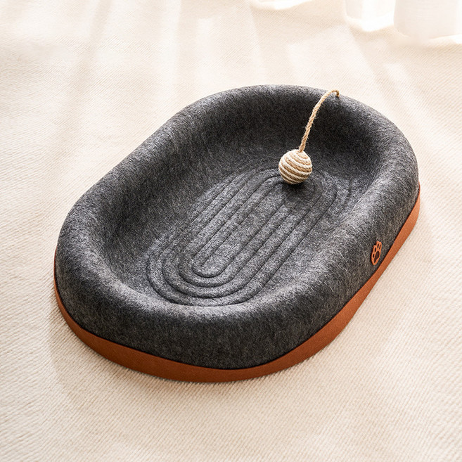 파스텔펫 고양이 펠트 스크래쳐 방석, 블랙, 1개