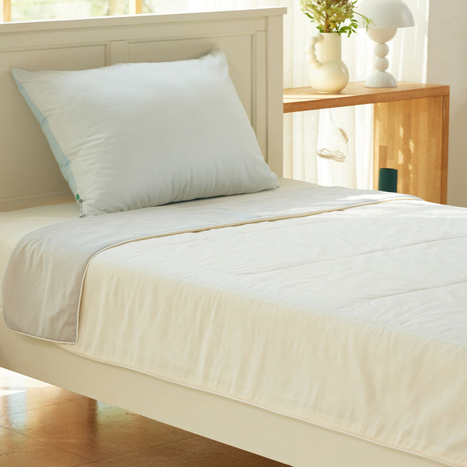 센스맘 냉감이불, 라이트 베이지 + 그레이