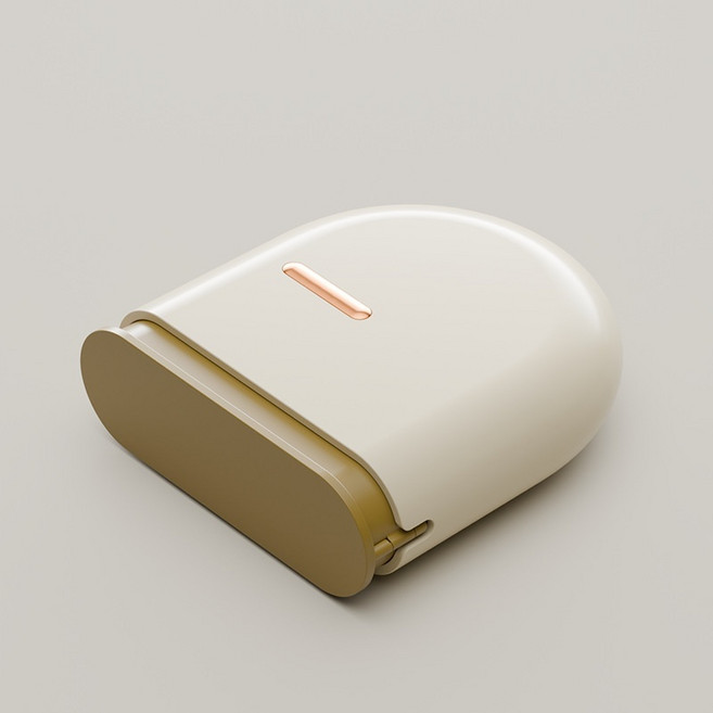 리빙하루 휴대용 틀니 교정기 보관 케이스, 크림색, 1개