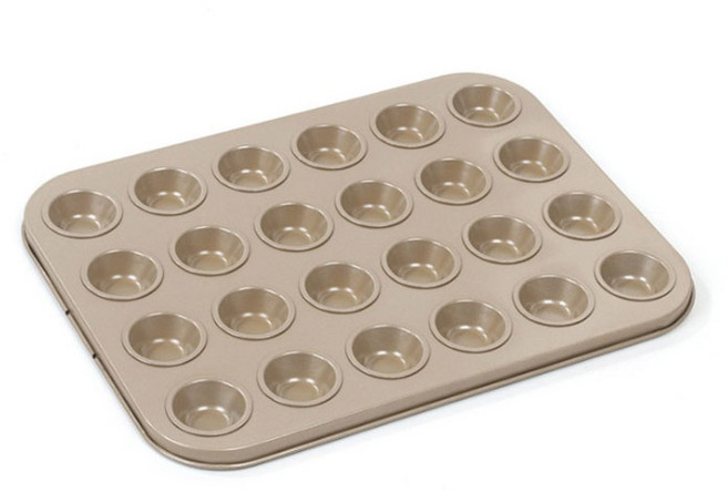 미니 머핀팬 24구 금색, 1개
