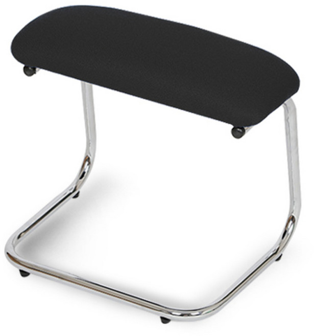 CHAIR FOCUS Alpha 布面腳凳, 黑色