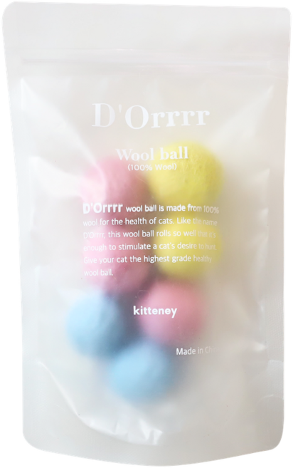 키트니 고양이 또르르 볼 장난감 3cm, 소프트캔디볼, 7개