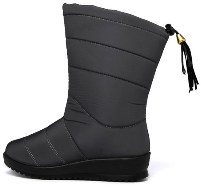 빈슈 여성용 태슬 포인트 패딩 부츠