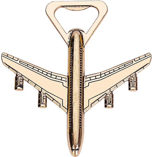 비행기 병따개 오프너, 골드, 1개