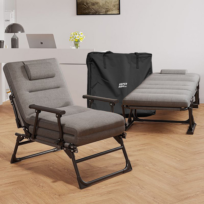 다퍼남 무설치 6단계 조절 대형 접이식침대 + 보관가방 세트, 혼합색상