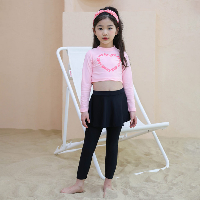 로로샤 여아용 다로래쉬가드 워터치렝스 상하의 세트