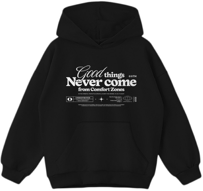 제니키즈 주니어용 오버핏 네버컴 후드티 JN2021H