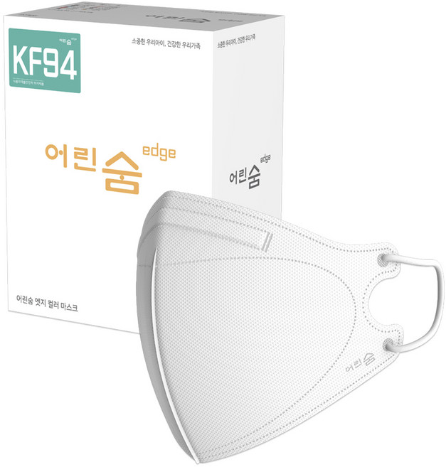 eorinsum Edge 防沙塵防疫口罩 大型 KF94 鳥嘴型, 白色, 30入, 1個