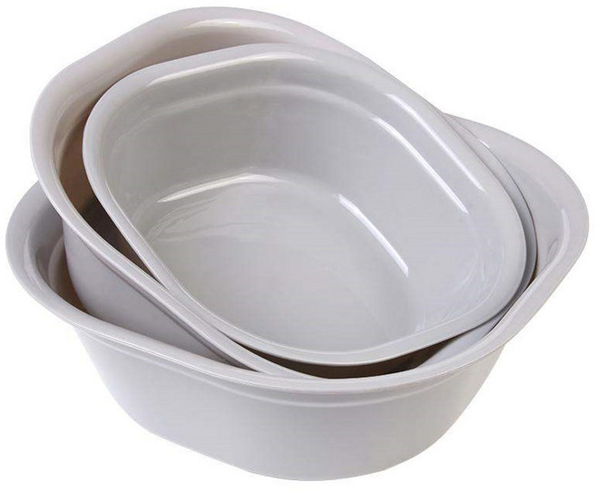 모나코올리브 잇이지 사각 대야 3종 세트, 그레이, 1세트